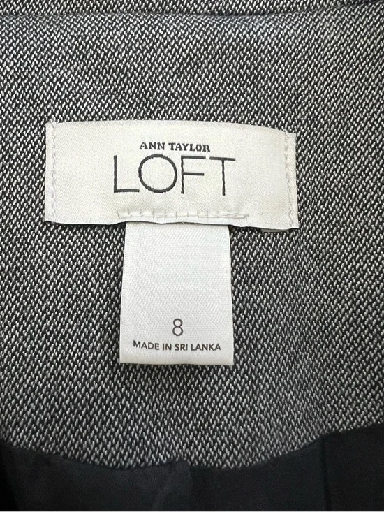 Ann Taylor Loft Grey Wool Blend Peplum Blazer - Size 8 - Picture 9 of 10